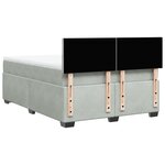 vidaXL Sommier à lattes de lit et matelas Gris clair 160x200cm Velours
