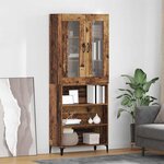 vidaXL Haut Armoire Bois Ancien 69 5 x 34 x 180 cm Bois d'ingénierie
