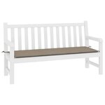 vidaXL Coussin de banc de jardin taupe 200x50x4 cm tissu oxford