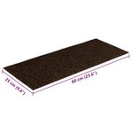 vidaXL Tapis d'escalier autocollants 30 pièces 60 x 25 cm Marron Rectangulaire