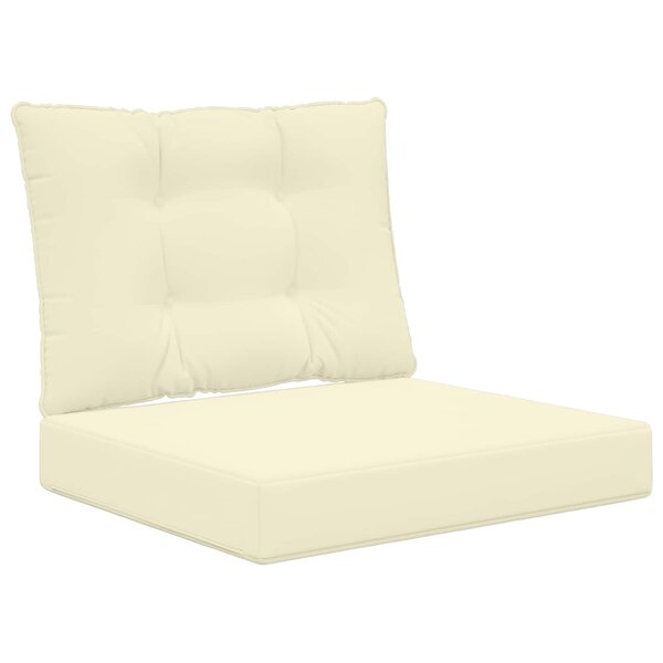 vidaXL Coussin de canapé d'extérieur 2 Pièces Crème Polyester