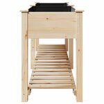 vidaXL Cache-pot de jardin avec étagère Beige 203 x 53 x 76.5 cm