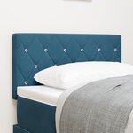 Tête de lit vidaXL Boutons en cristal capitonnée Bleu foncé 80 cm Velours