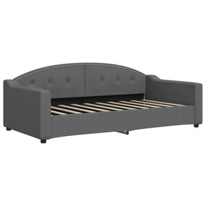 vidaXL Lit de repos sans matelas gris foncé 90x190 cm tissu