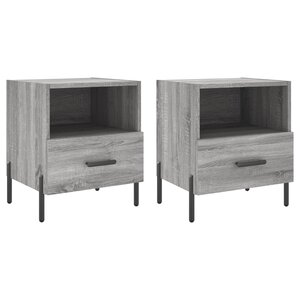 vidaXL Tables de chevet 2 Pièces sonoma gris 40x35x47 5 cm