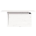 vidaXL Table de jardin blanc 100x50x75 cm bois massif de pin