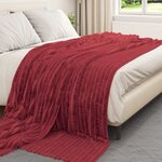 vidaXL Jeté Rouge Bordeaux 240 x 220 cm Toison
