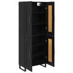 vidaXL Haut Armoire Chêne noir 69 5 x 34 x 180 cm Bois d'ingénierie
