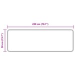 vidaXL Coureur de Tapis MARSA Crème 50 x 200 cm Polyester et PVC
