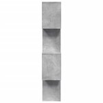 vidaXL Étagère séparatrice de pièce à 4 niveaux gris béton 70x24x129cm