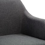 vidaXL Chaises pivotantes à manger lot de 2 gris foncé tissu