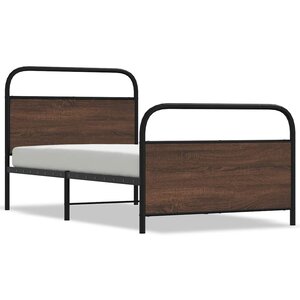 vidaXL Cadre de lit sans matelas 107x203 cm chêne marron