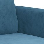 vidaXL Ensemble de canapés 3 Pièces avec coussins bleu velours