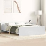 vidaXL Cadre de lit sans matelas blanc 120x200 cm