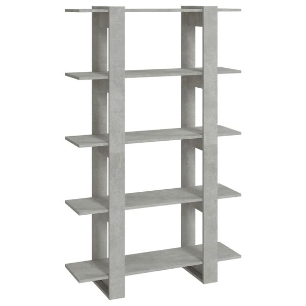 vidaXL Bibliothèque/Séparateur de pièce Gris béton 100x30x160 cm