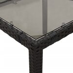 vidaXL Ensemble de bistro de jardin 9 Pièces coussins noir poly rotin