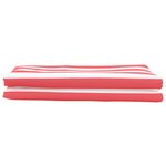 VidaXL Tissu de remplacement de store Rouge et Blanc 10x1.6 m