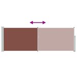 vidaXL Auvent latéral rétractable de patio 100x300 cm Marron