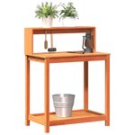 vidaXL Table de rempotage avec étagères marron bois massif de pin