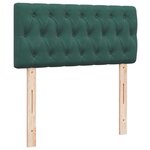 vidaXL Cadre de lit ottoman avec matelas vert foncé 100x200 cm velours