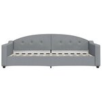 vidaXL Lit de jour avec matelas gris clair 90x200 cm tissu
