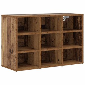 vidaXL Cabinet à chaussures avec étagère Bois Ancien 77 5 x 30 x 51 cm