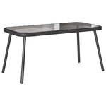 vidaXL Ensemble de canapé de jardin 4 Pièces Noir polyrotin
