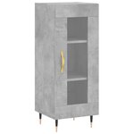 vidaXL Buffet Gris béton 34 5x34x90 cm Bois d'ingénierie