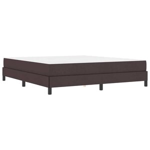 vidaXL Lit à ressorts avec matelas Marron foncé 180 x 200 cm tissu