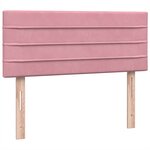 vidaXL Sommier à lattes de lit avec matelas rose 120x220 cm velours