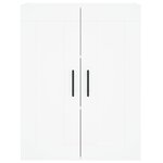 vidaXL Buffet haut Blanc 69 5x34x180 cm Bois d'ingénierie