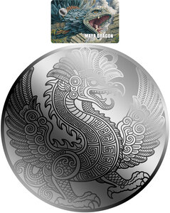 Monnaie MAYA DRAGON 1/500 Oz Platine 25$ Liberia 2026 (PRÉCOMMANDE)