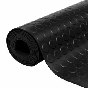 vidaXL Tapis de sol Noir 1 5 x 4 m Caoutchouc