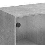 vidaXL Buffet haut avec portes gris béton 68x37x109 cm bois ingénierie
