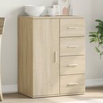 vidaXL Buffet chêne sonoma 59x39x80 cm bois d'ingénierie