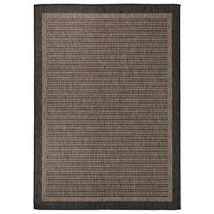 vidaXL Tapis à tissage plat d'extérieur 120x170 cm Marron foncé