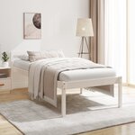 vidaXL Lit pour personne âgée sans matelas blanc 90x190 cm