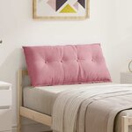 vidaXL Coussin de Dos Rose 100 x 50 cm Tissu en velours côtelé