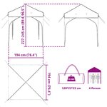 vidaXL Tente de fête pop-up 194 x 194 x 245 cm Anthracite