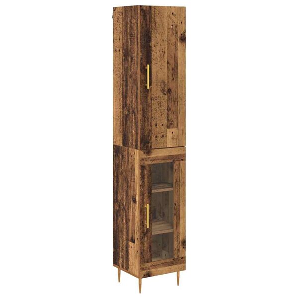 vidaXL Haut Armoire 2 Pièces Bois Ancien Bois d'ingénierie
