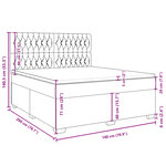 vidaXL Sommier à lattes de lit avec matelas Taupe 180x200 cm Tissu