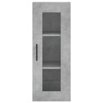 vidaXL Buffet haut Gris béton 34 5x34x180 cm Bois d'ingénierie