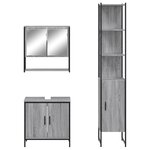 vidaXL Ensemble de meubles de salle de bain 3 Pièces Sonoma gris