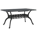 vidaXL Ensemble de salle à manger pour jardin 5 Pièces Noir Aluminium