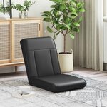 vidaXL Fauteuil de sol ajustable Noir Simili cuir