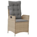 vidaXL Ensemble de Salle à Manger de Jardin de 5 Pièces avec Coussins Beige Poly Rattan