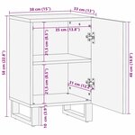 vidaXL Meuble de Salle de Bain 38x33.5x58 cm en Bois de Manguier