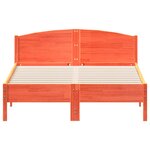 vidaXL Cadre de lit sans matelas cire marron 120x190cm bois pin massif