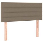 vidaXL Sommier à lattes de lit avec matelas Taupe 80x200 cm Tissu