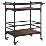 vidaXL Chariot de cuisine chêne marron 82x40x78 5 cm bois d'ingénierie